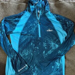 Habit Men's Aqua Blue Rash Guard